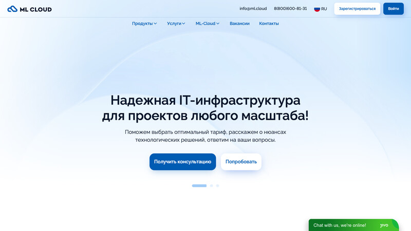 Сккриншот хостера