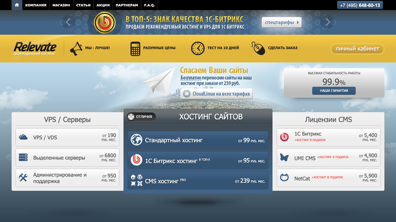 Сккриншот хостера