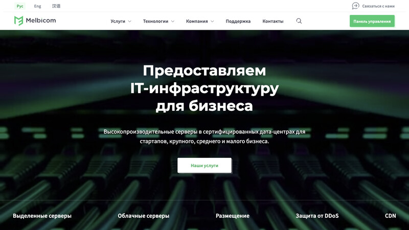 Сккриншот хостера