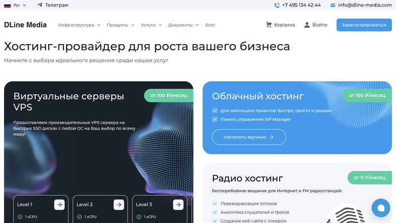 Сккриншот хостера