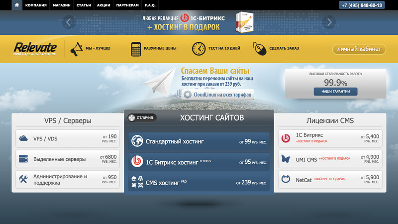 Сккриншот хостера