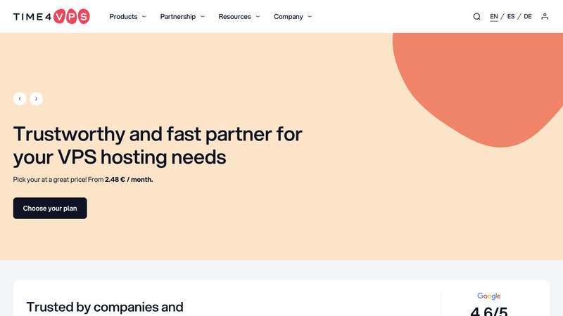 Сккриншот хостера