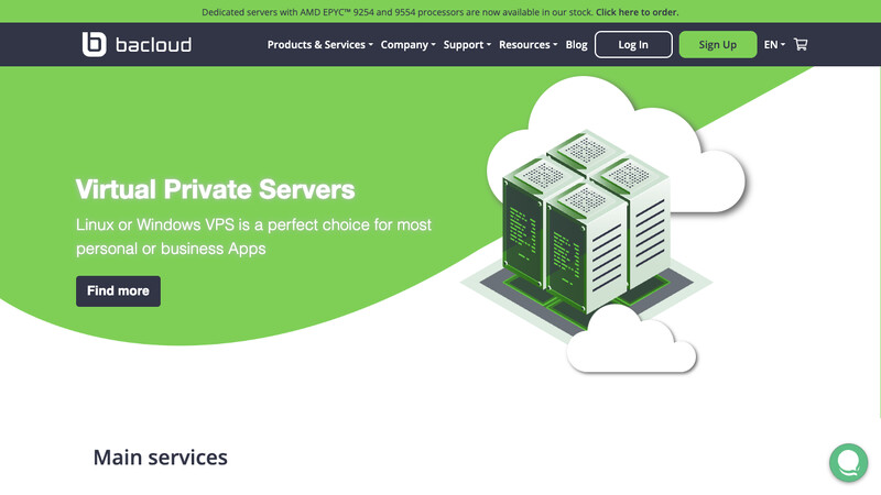 Сккриншот хостера