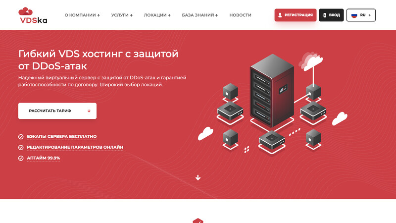 Сккриншот хостера