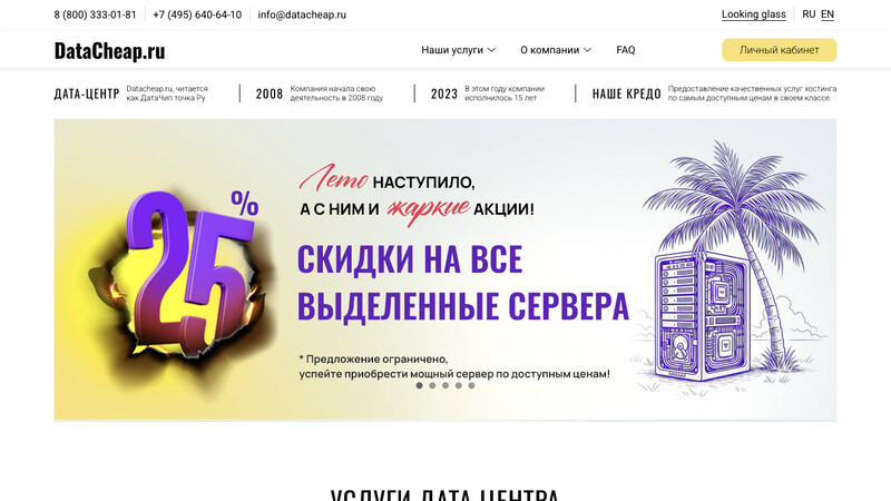 Сккриншот хостера