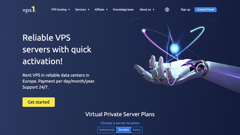 Сккриншот хостера