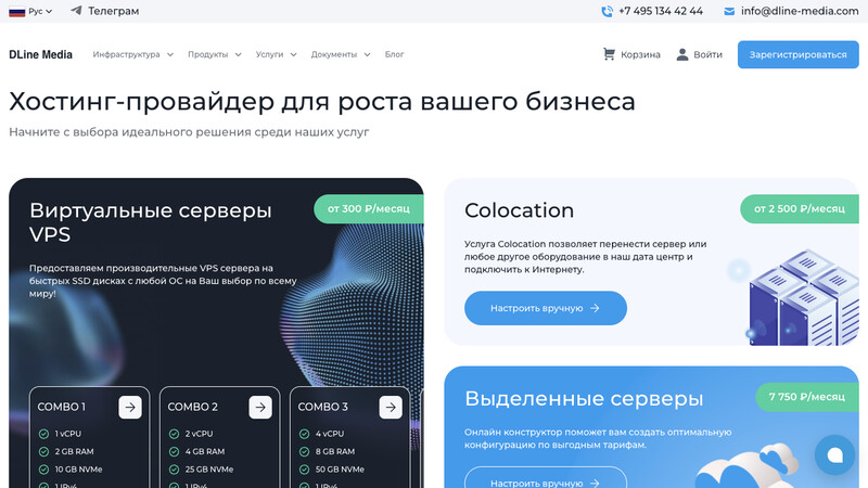 Сккриншот хостера