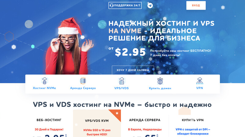 Сккриншот хостера