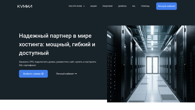 Сккриншот хостера