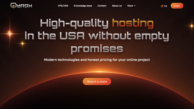 Сккриншот хостера