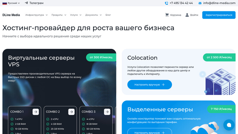 Сккриншот хостера