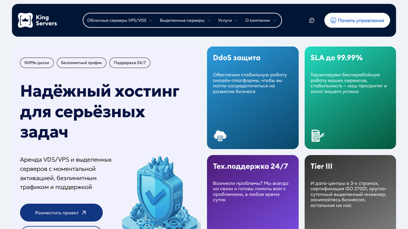 Сккриншот хостера