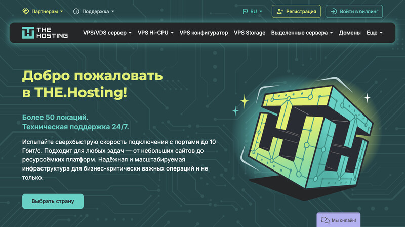 Сккриншот хостера