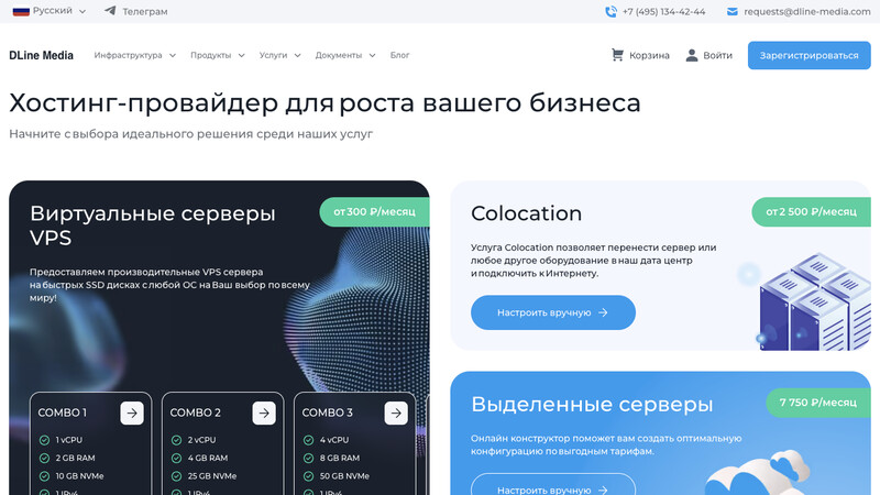 Сккриншот хостера
