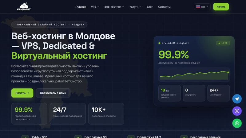 Сккриншот хостера