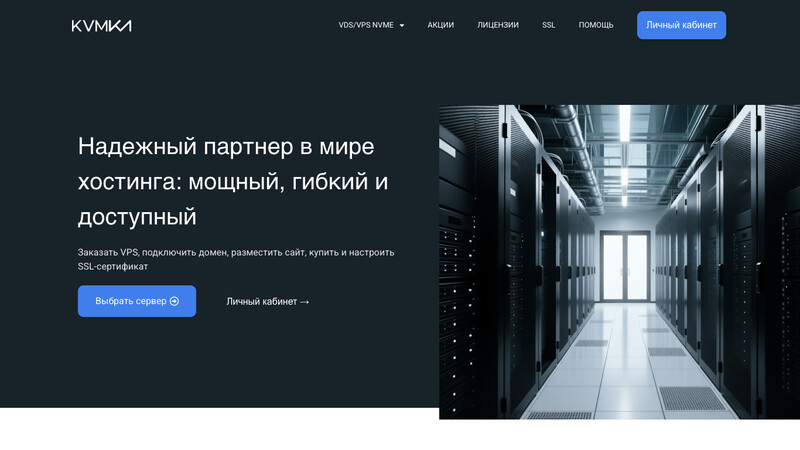Сккриншот хостера