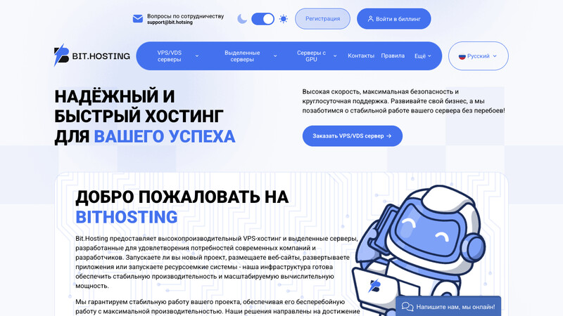 Сккриншот хостера