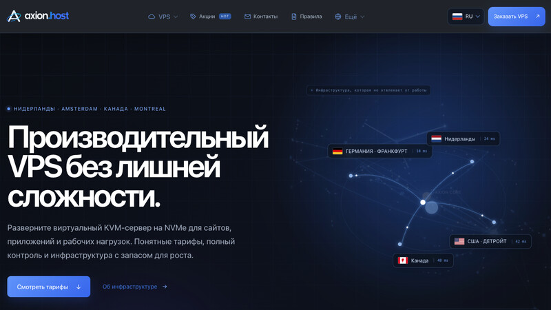 Сккриншот хостера